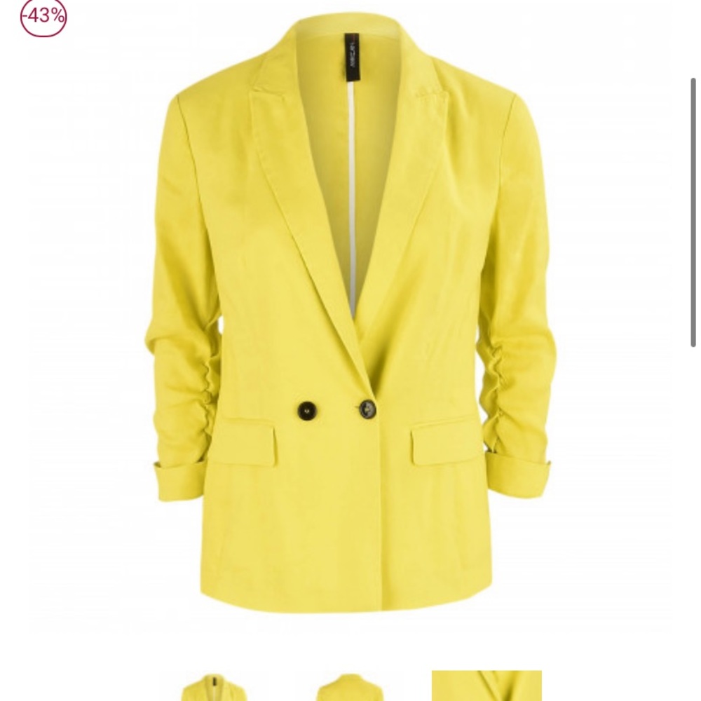 Beautiful bright yellow blazer by Marc Cain size n2 (36 or approx 5.5 or small)